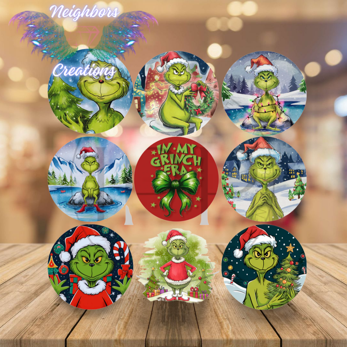 Inspired by The Grinch Christmas custom to order Ornaments