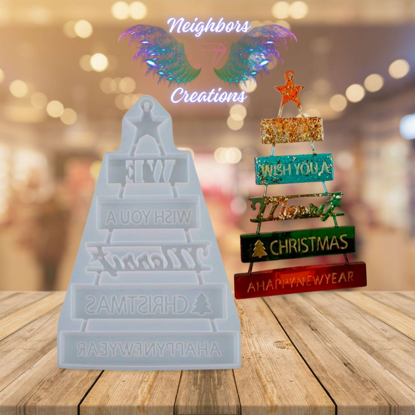 6 Tier Christmas Hanging Resin Sign FOR CUSTOM ORDERS ONLY