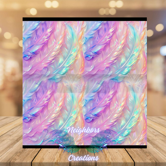 Spring Feathers Themed Boutique Vinyl