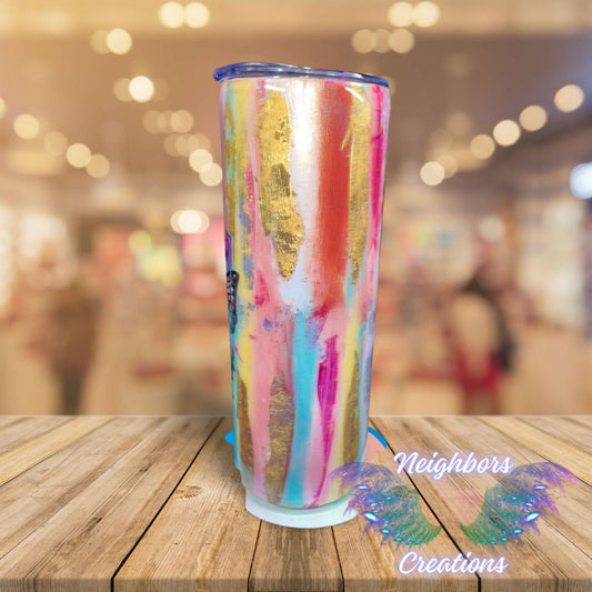 #15 - 20 OZ Patina Style BE Kind Butterfly Tumbler