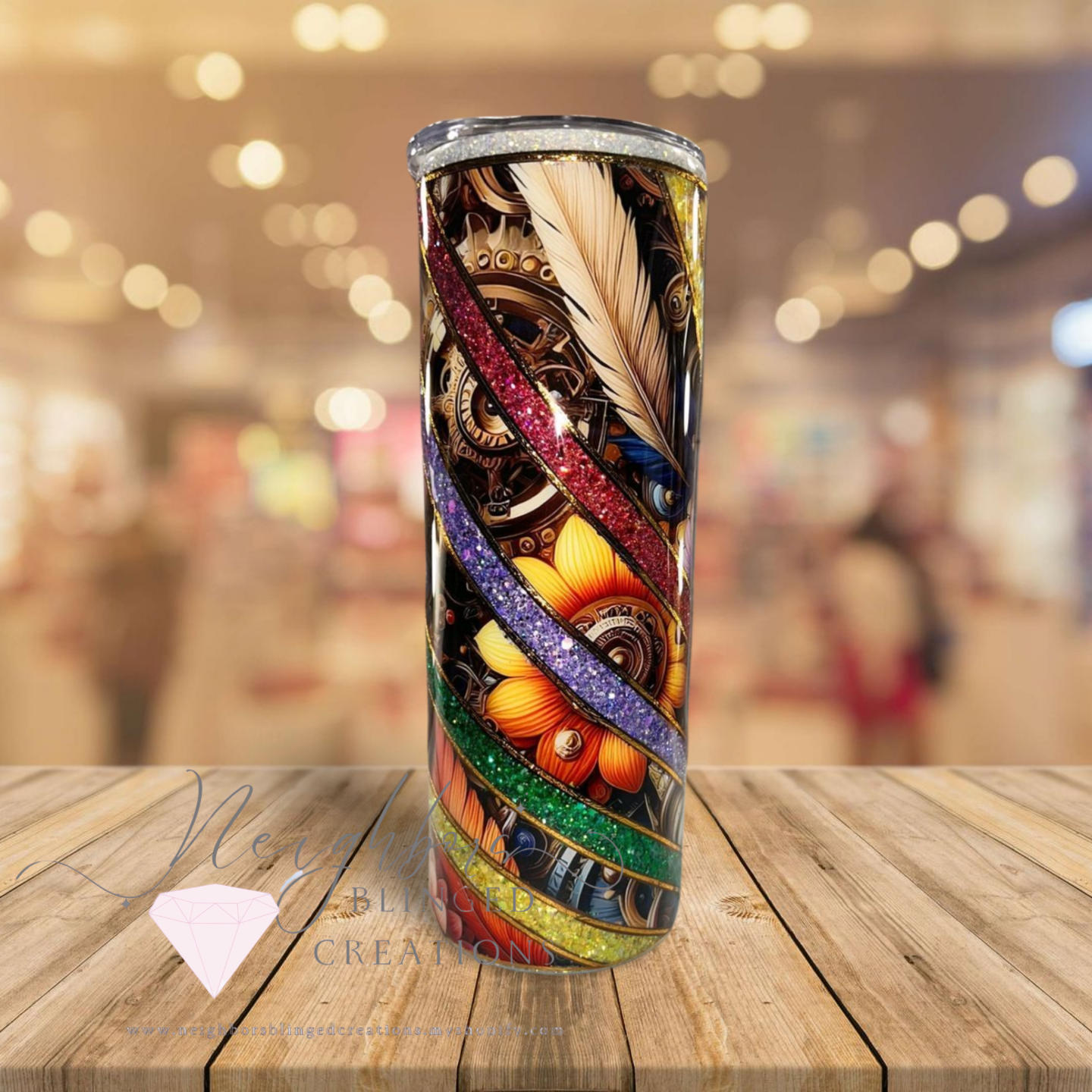 Handmade swirl 20 ounce stainless steel double insulated Tumblr￼