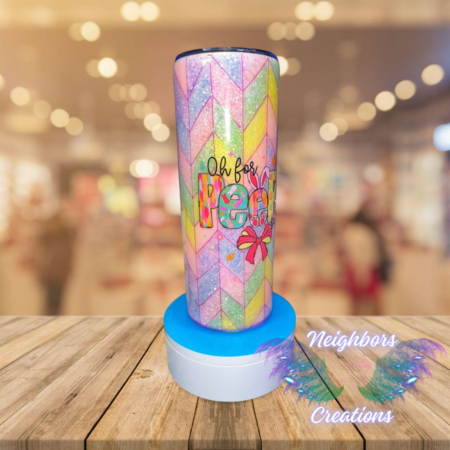 #21 - 20oz Easter Peep themed Tangram Tumbler