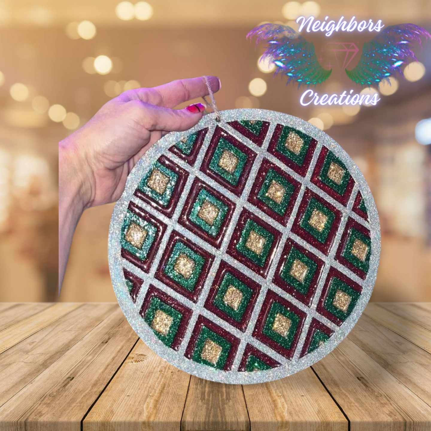 Christmas Ornament Themed Wall Hanger