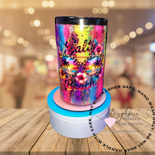 16Oz can Cousy custom-made with salty beach decal