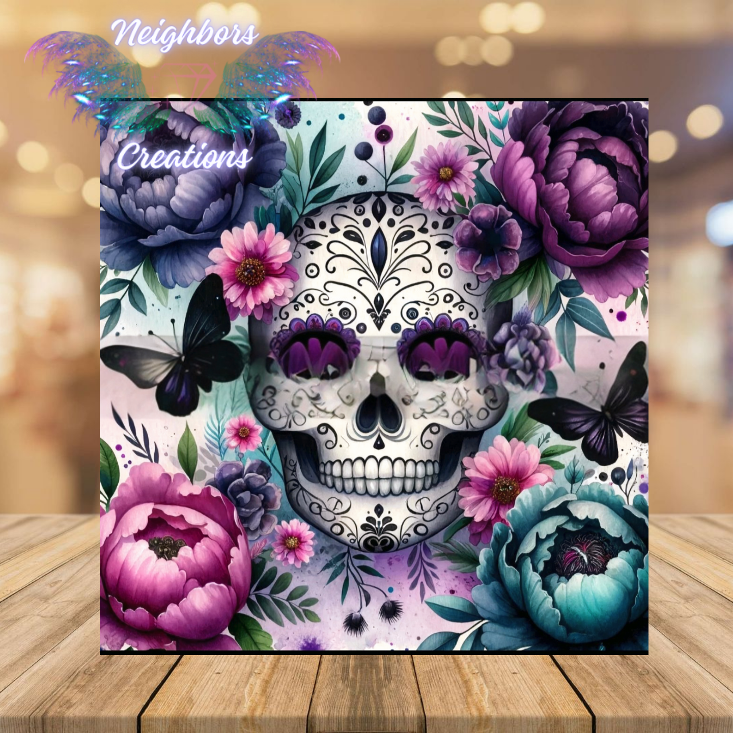 Skull FloralN Butterfly Boutique Vinyl