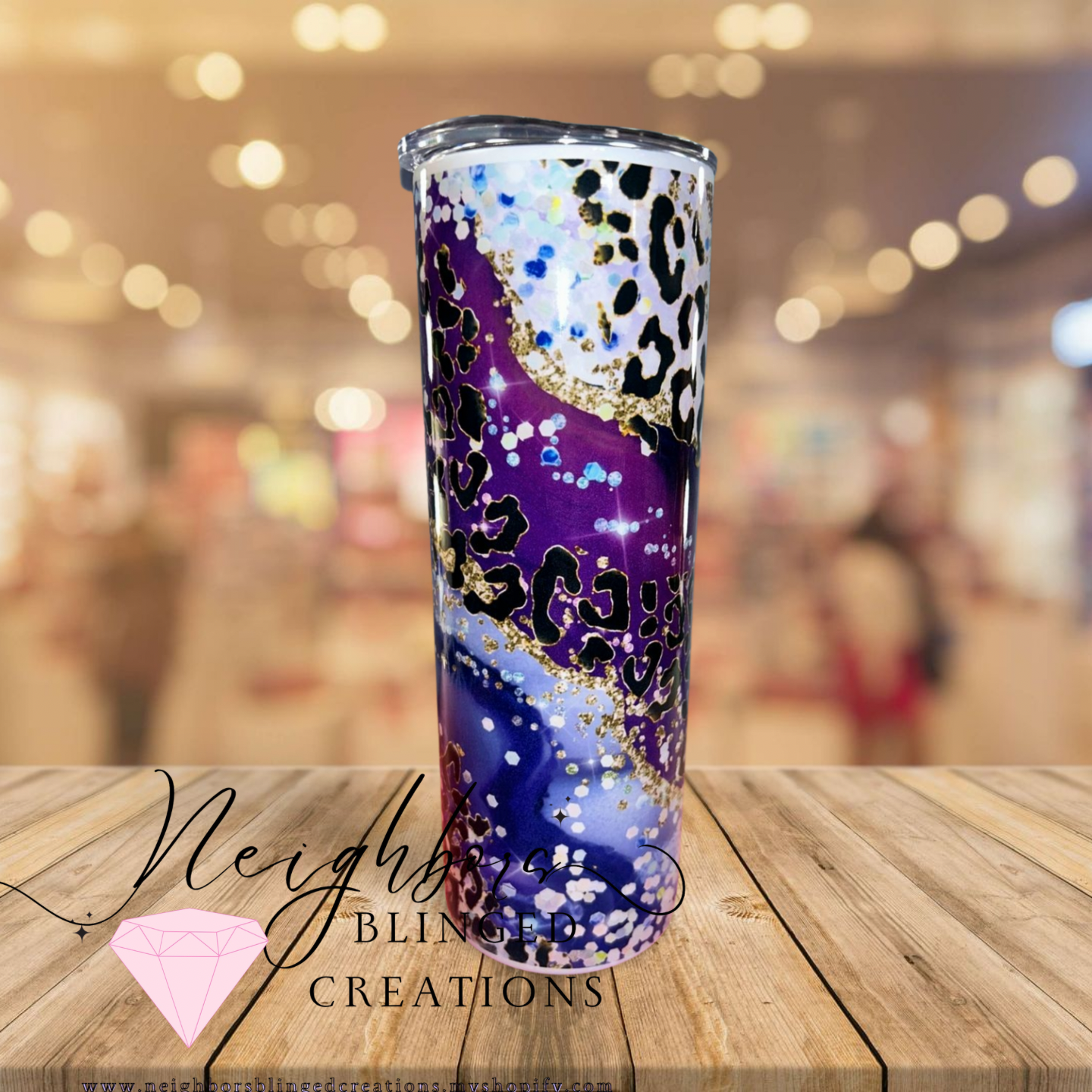 20oz Stainless steel double estimated animal,Fo glitter Tumbler