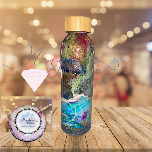 Handmade 16 ounce stainless steel double insulated water bottle ￼