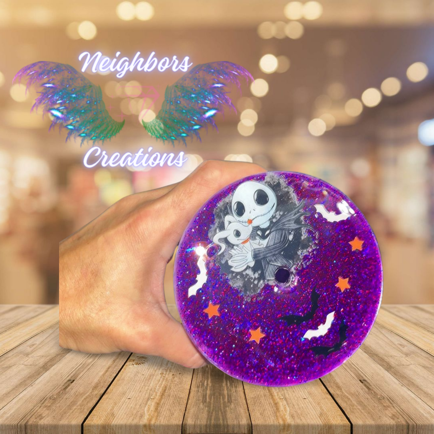 15 OZ Acrylic Snow Globe Halloween Themed Glow N D Dark Cup