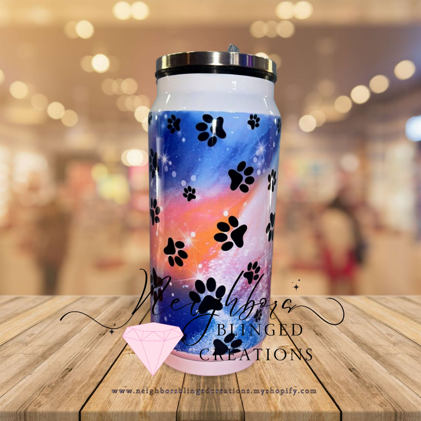 15oz Stainless steel doubled insulated - photo can Tumblr comes with lid with built-in straw