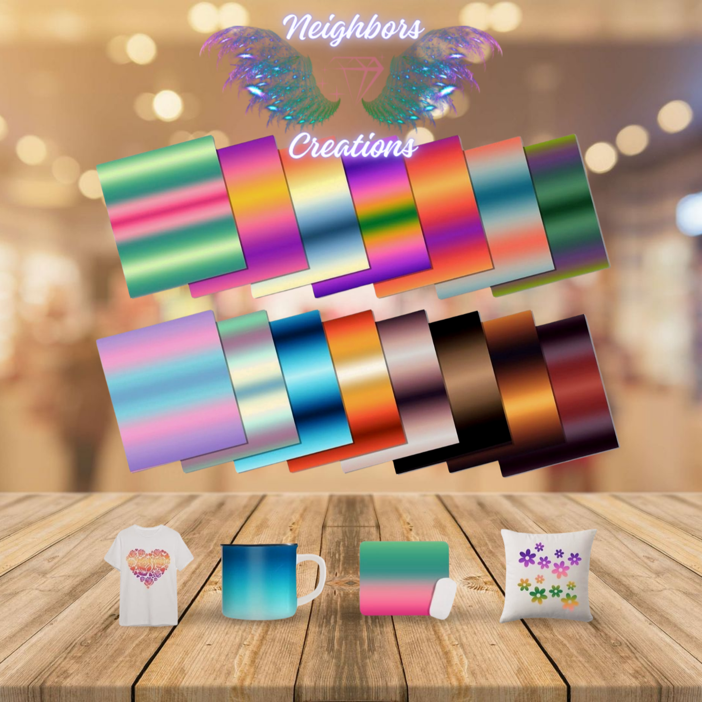 Color OMBRE HTV Vinyl - One Vinyl Per Custom Order - Custom Orders Only