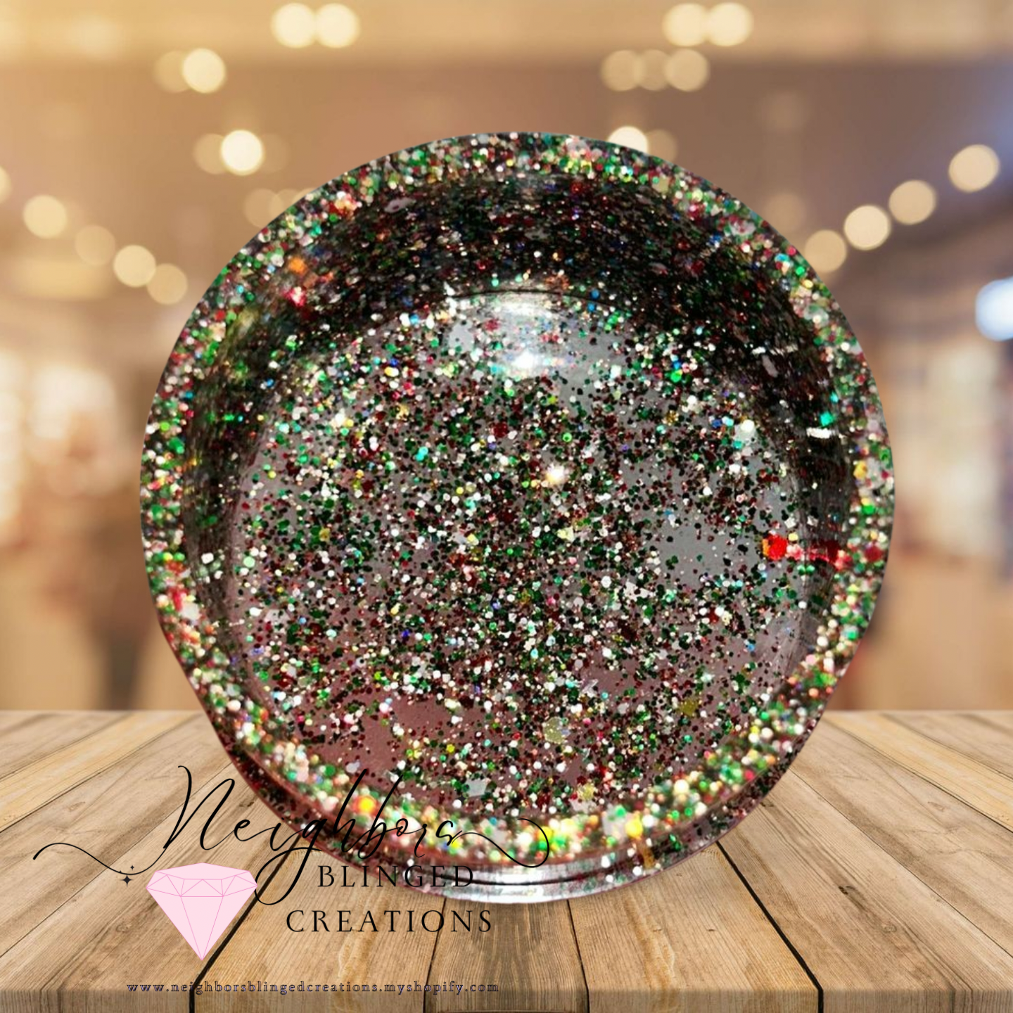 Custom Christmas mixed glitter, jewelry trick box