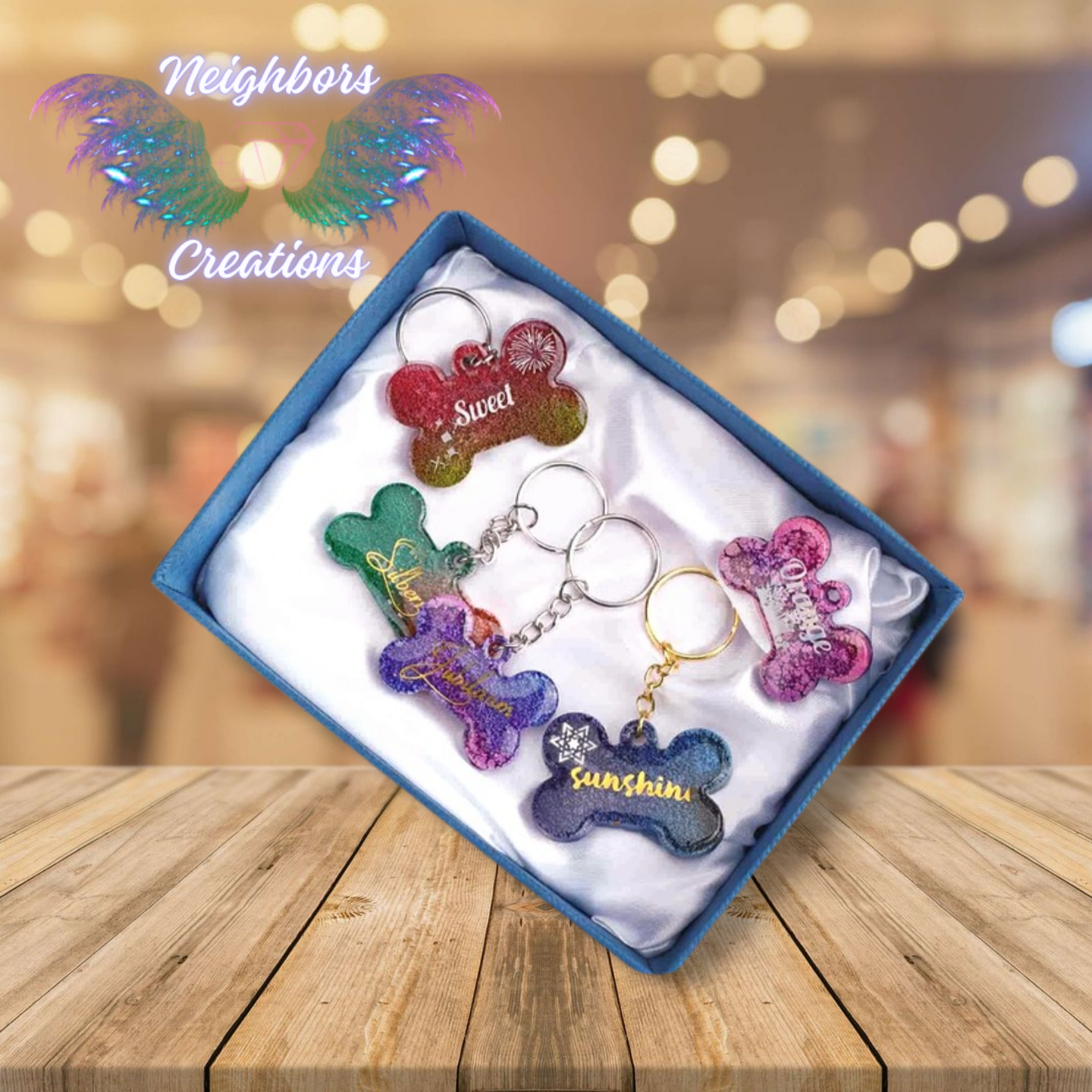 Custom Made Dog Tag / Dog Keychain Resin Art - One Dog Tag/Keychain Per Custom Order - CUSTOM ORDERS ONLY