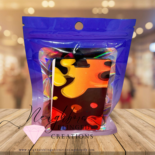 Luggage tag- paint splatter