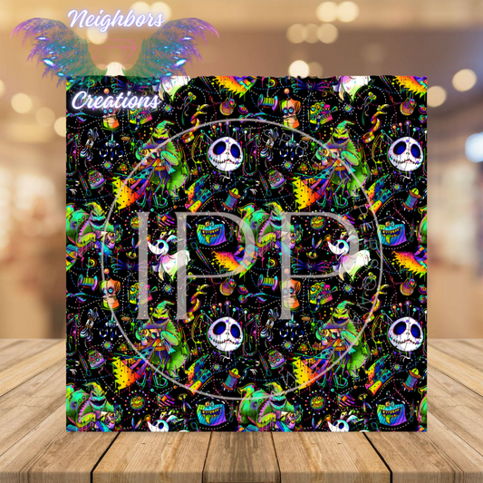 Inspired By Jack The Skeleton Halloween Themed Black N Colored Boutique Vinyl