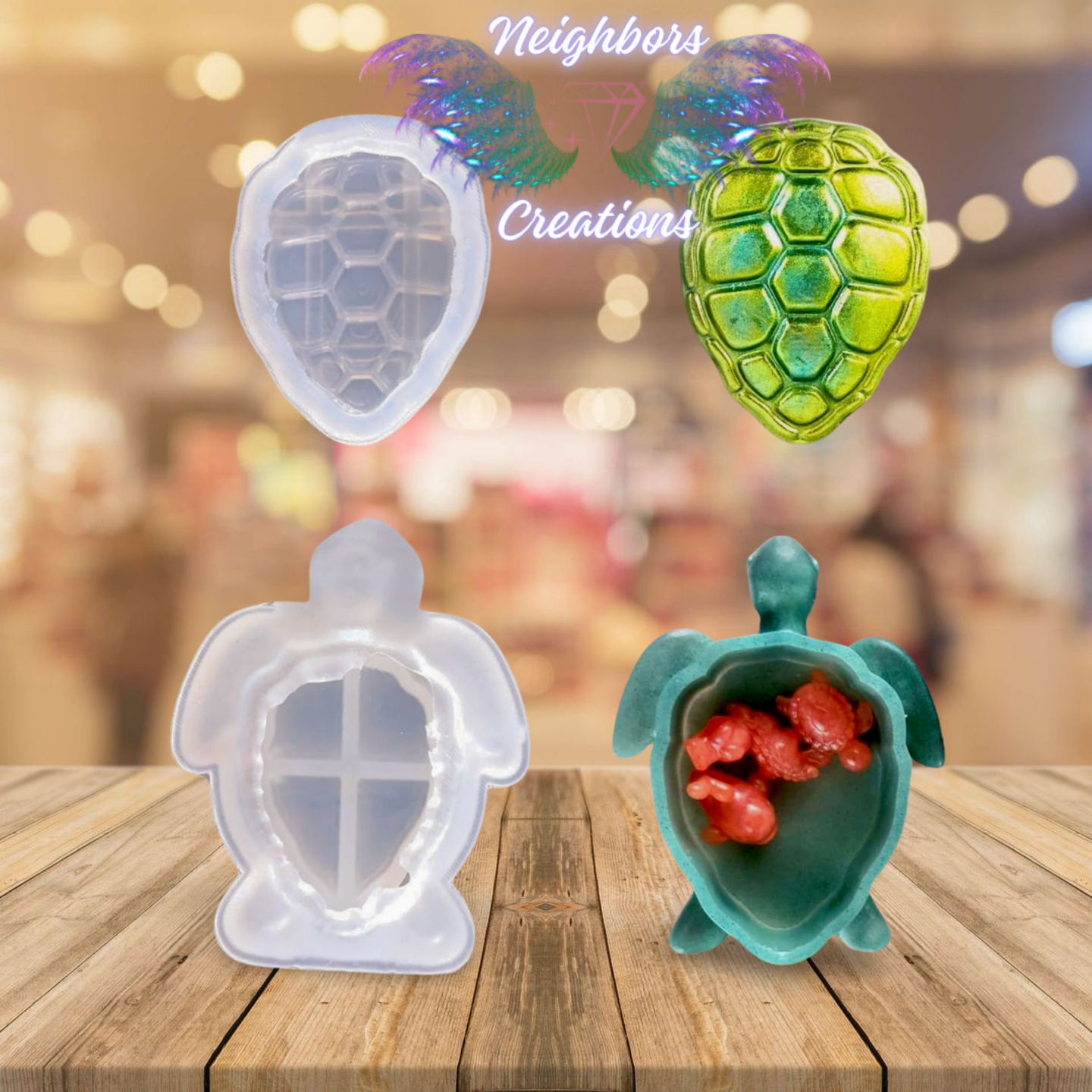 Turtle Jar Resin Art - CUSTOM ORDERS ONLY
