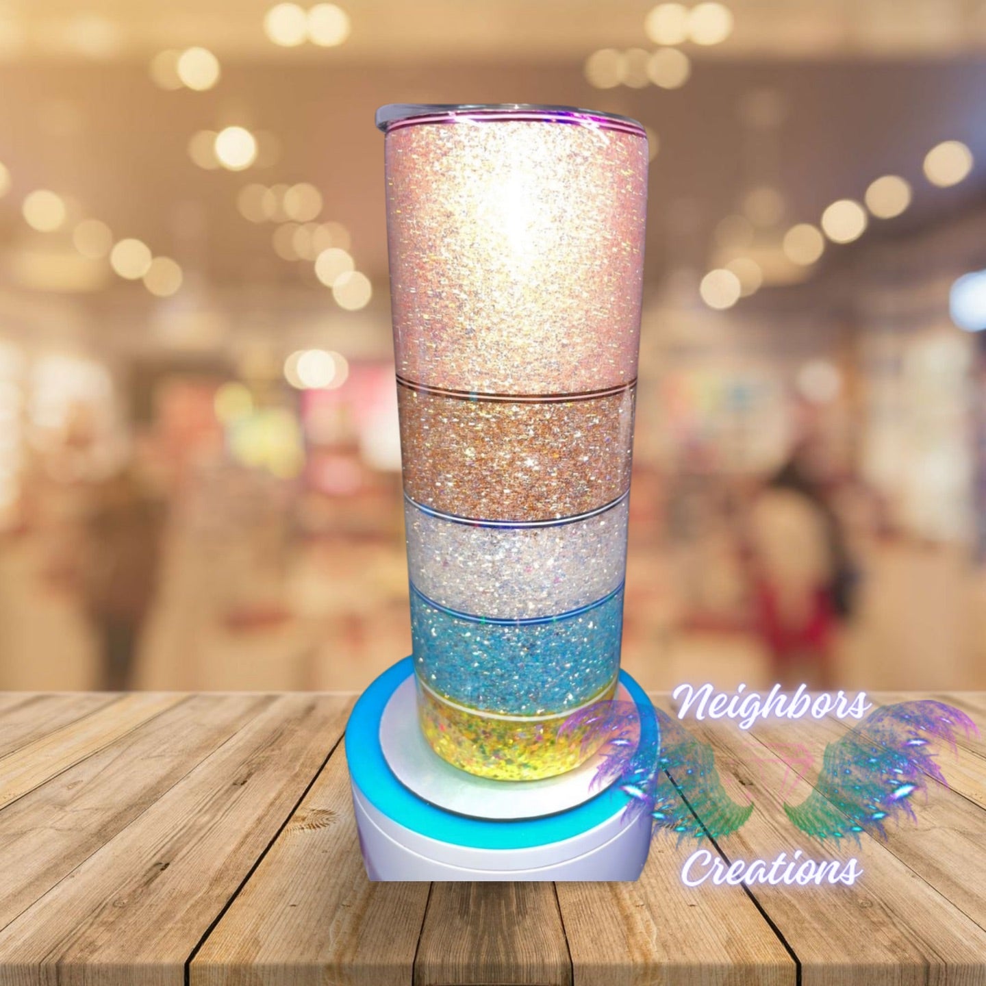 #13 - 20 OZ Spring Inspired - Let Your Light Shine Glittered Tumbler