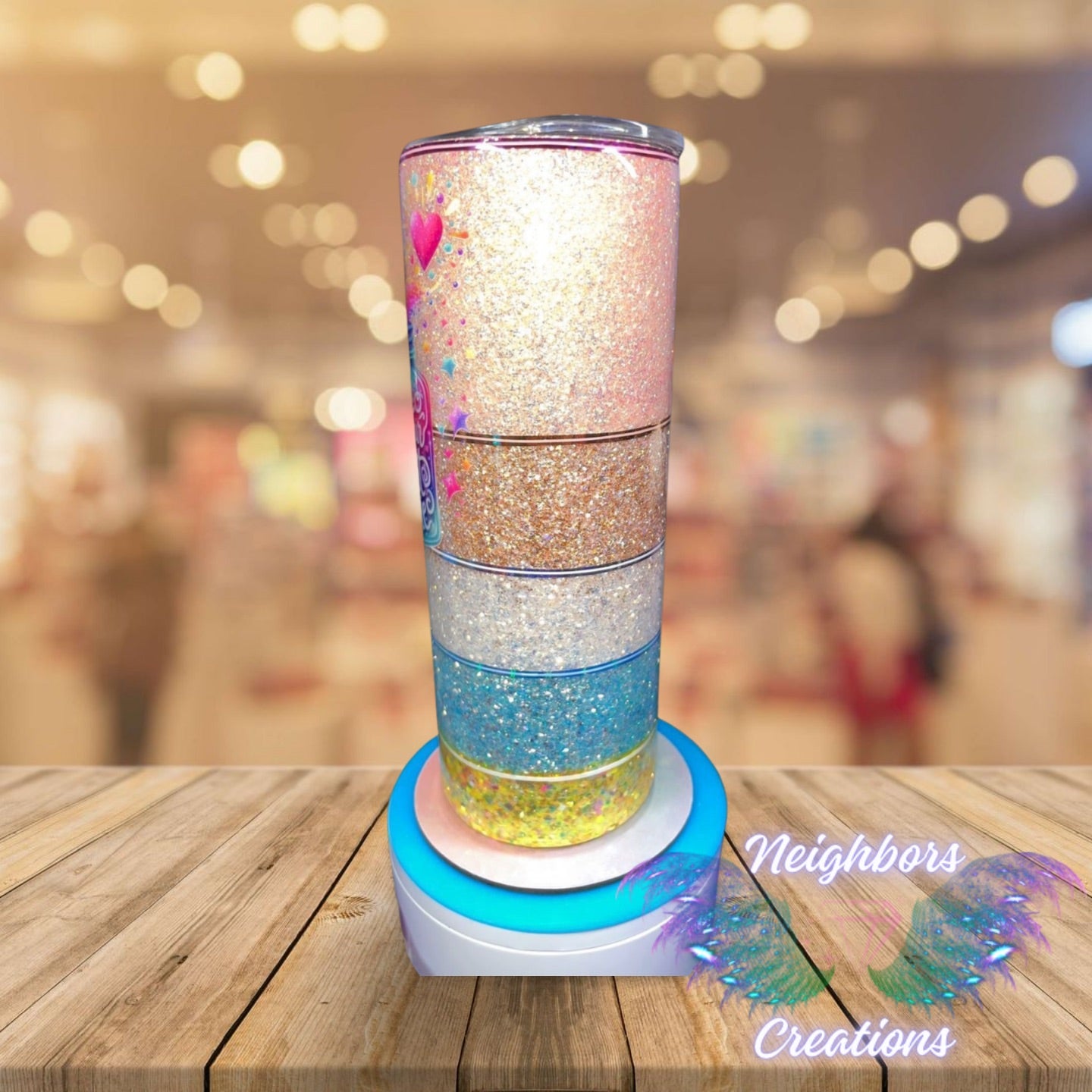 #13 - 20 OZ Spring Inspired - Let Your Light Shine Glittered Tumbler