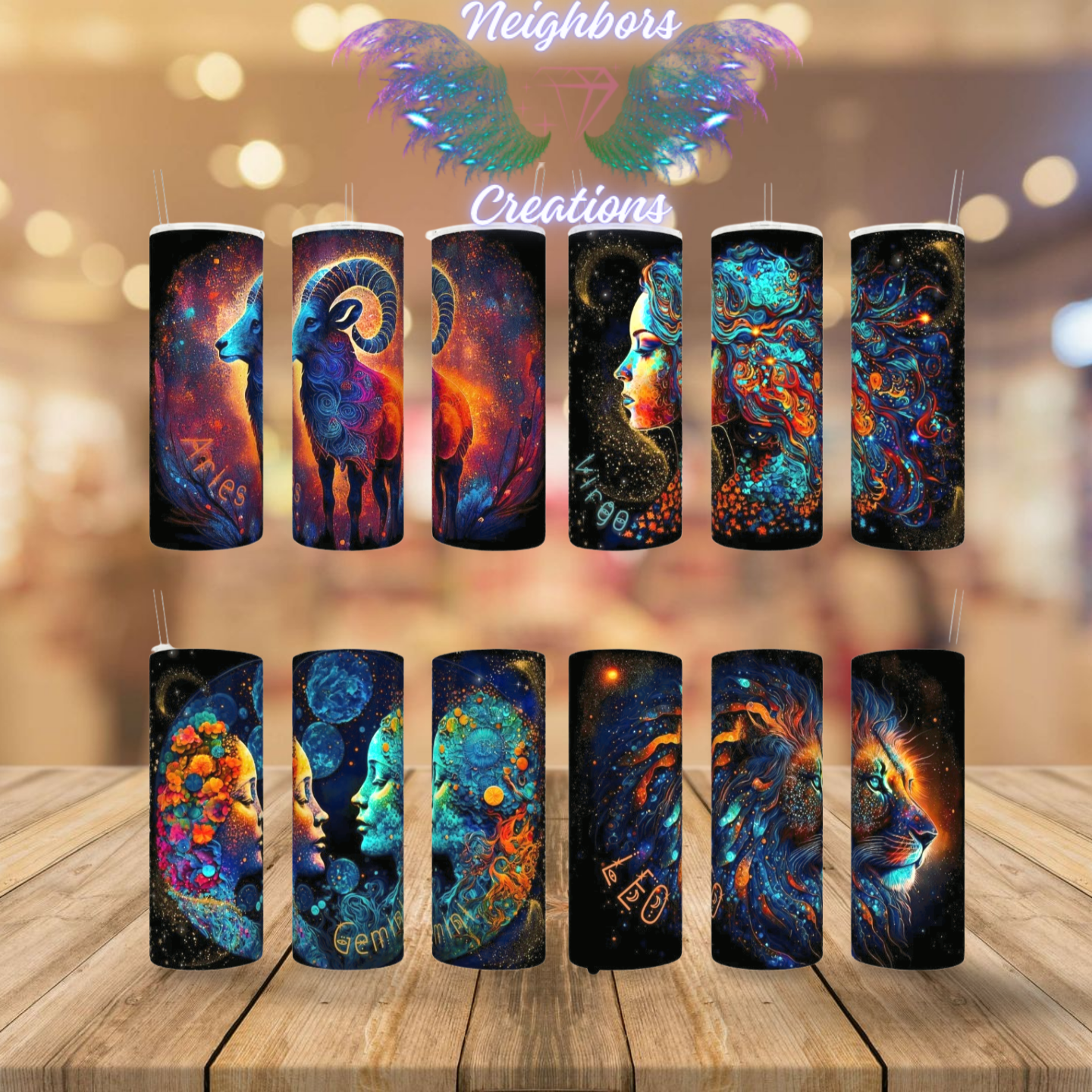 Custom Zodiac Sign Sub Tumblers - one sub printed tumbler per custom order only